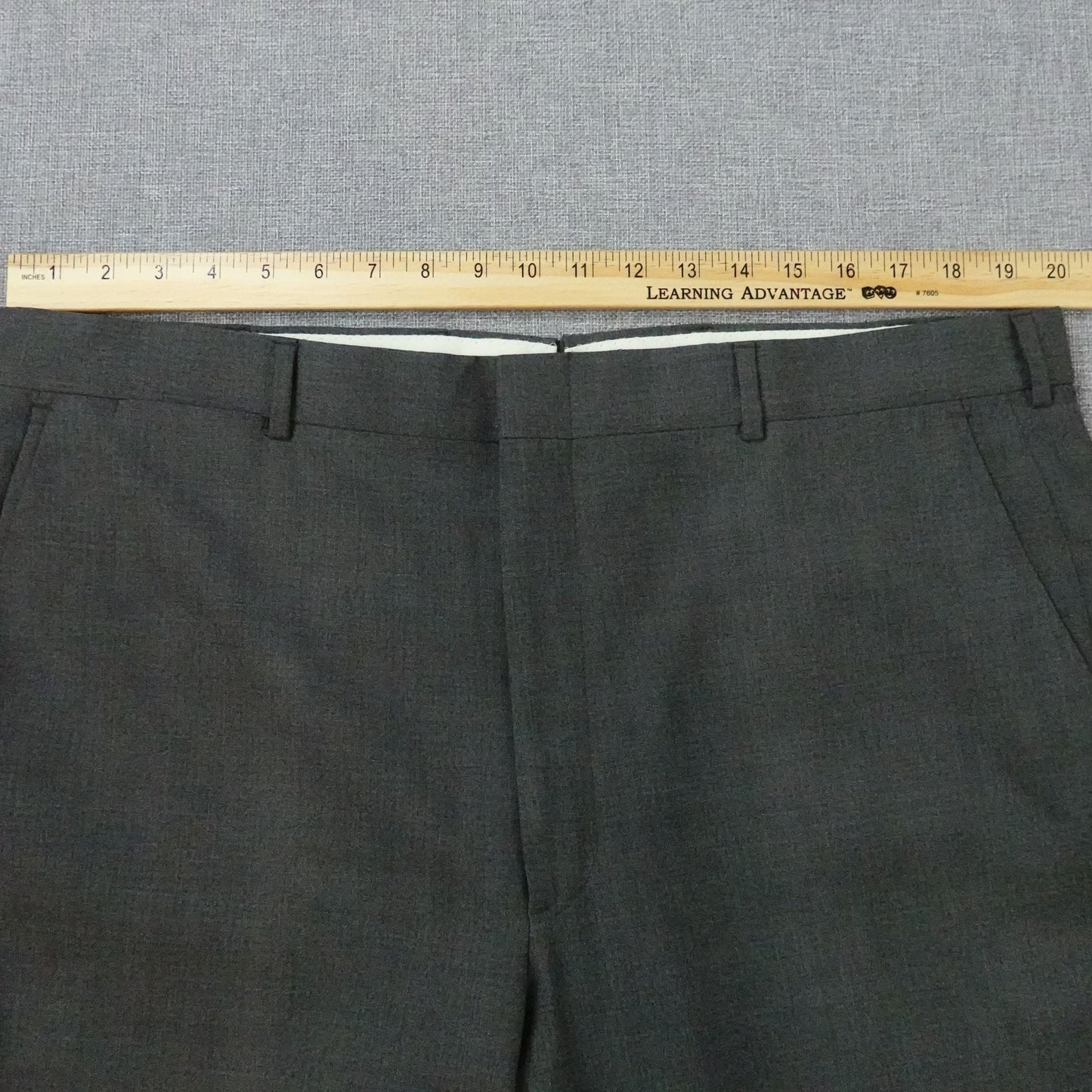 Vintage Brooks Brothers Brooksease Wool Gray Dress Pants 39x32 Flat Front