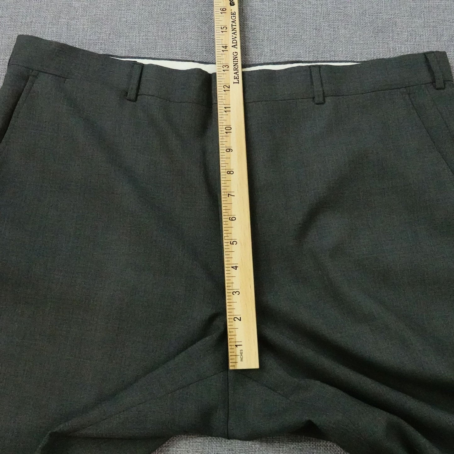 Vintage Brooks Brothers Brooksease Wool Gray Dress Pants 39x32 Flat Front