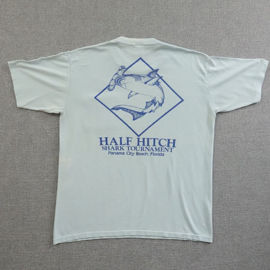 Vintage Panama City Half Hitch Tackle Shark Tournament Tee - Size M/L