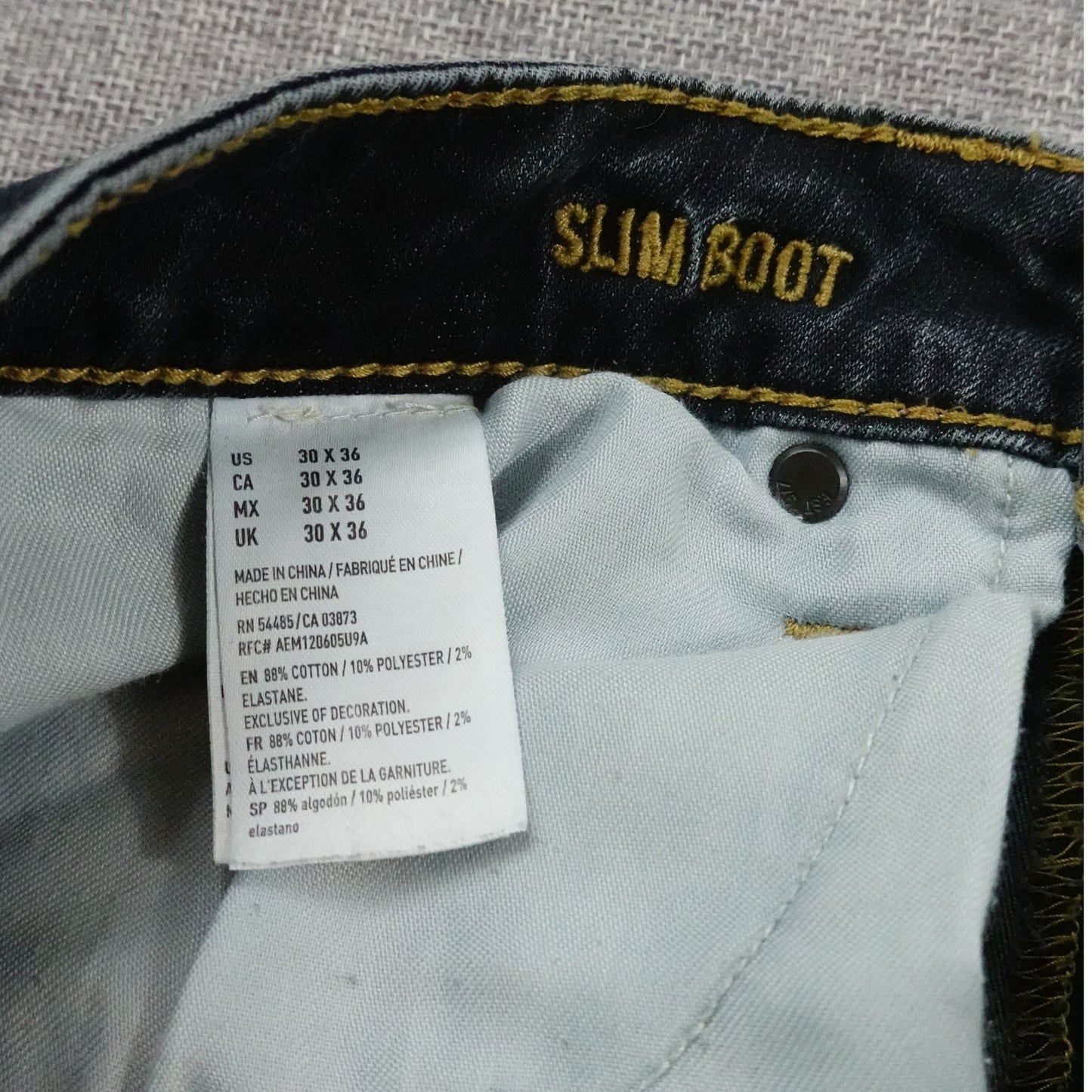 American Eagle Slim Bootcut Jeans 30x34 Extreme Flex Stretch Dark Wash Denim