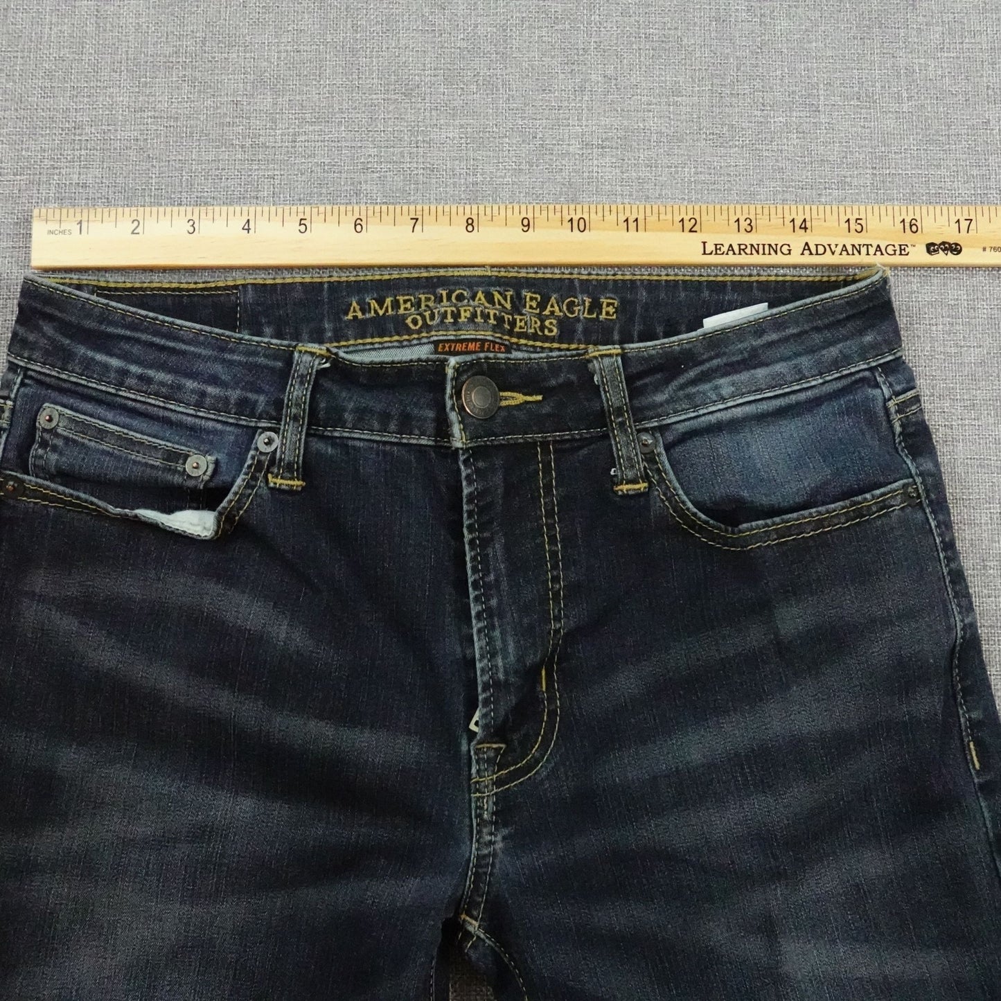 American Eagle Slim Bootcut Jeans 30x34 Extreme Flex Stretch Dark Wash Denim
