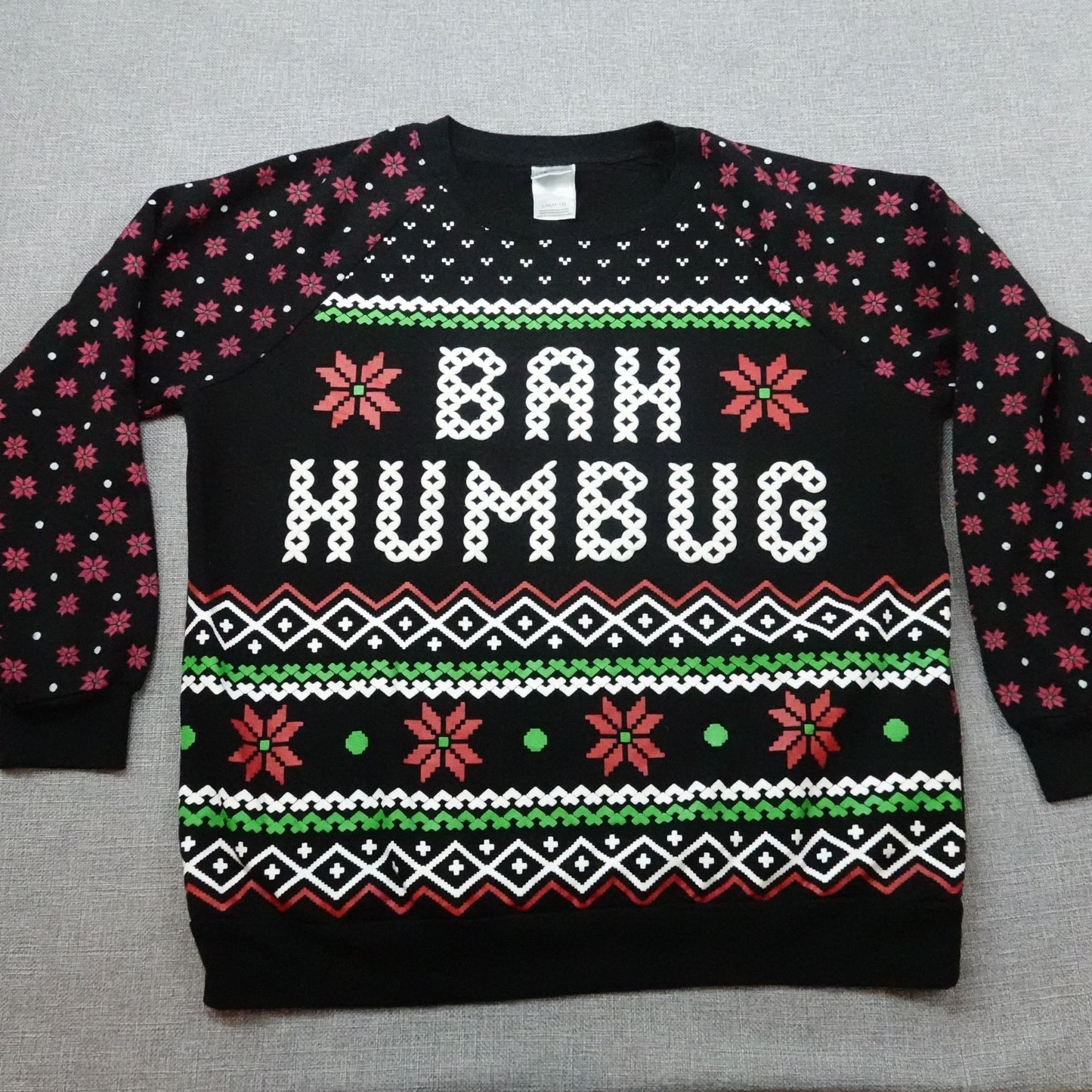 Ugly Christmas Sweatshirt Bah Humbug - Size M/L