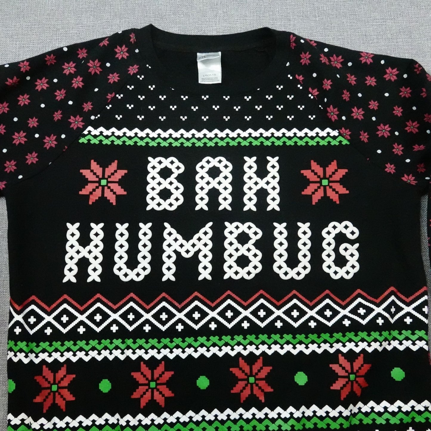 Ugly Christmas Sweatshirt Bah Humbug - Size M/L