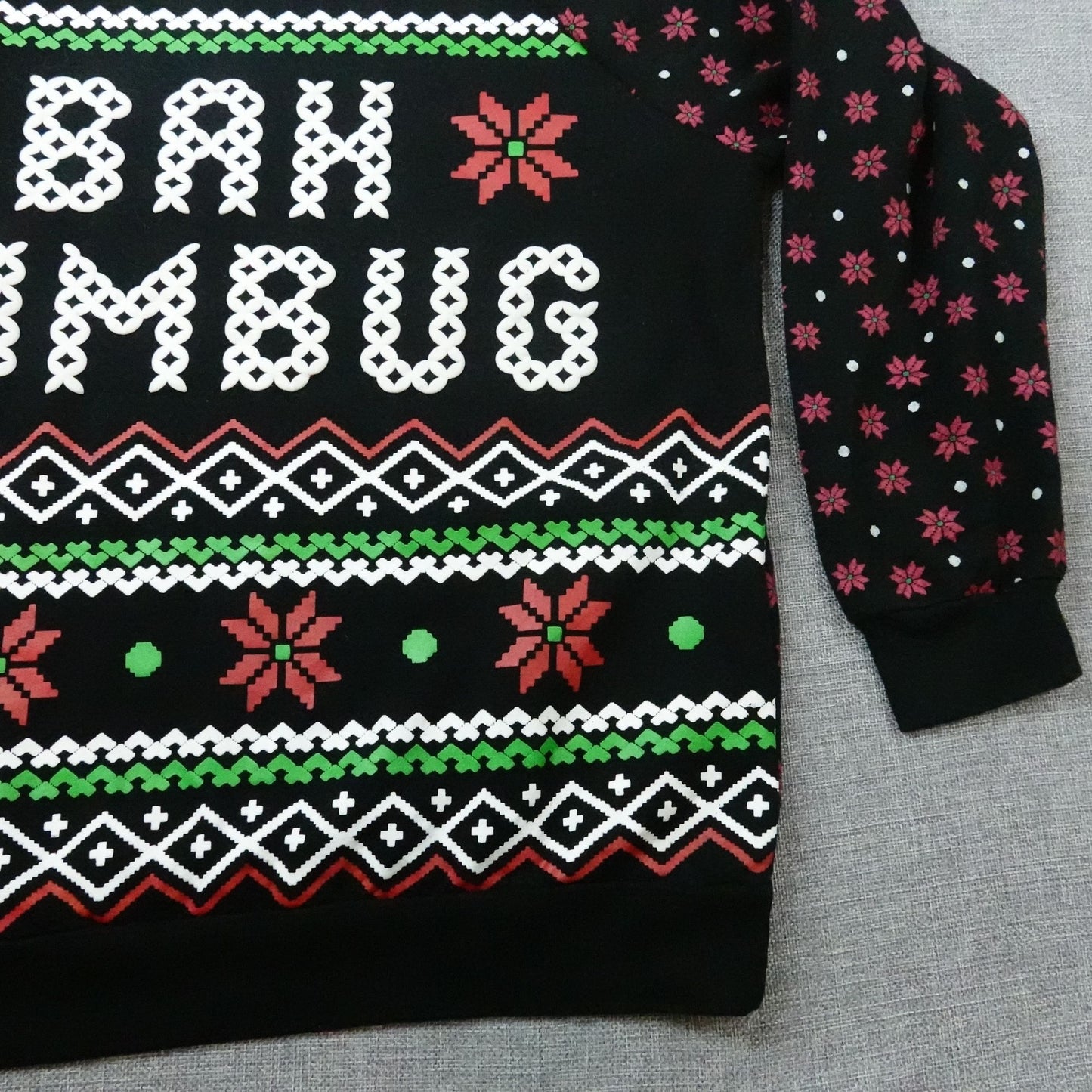 Ugly Christmas Sweatshirt Bah Humbug - Size M/L