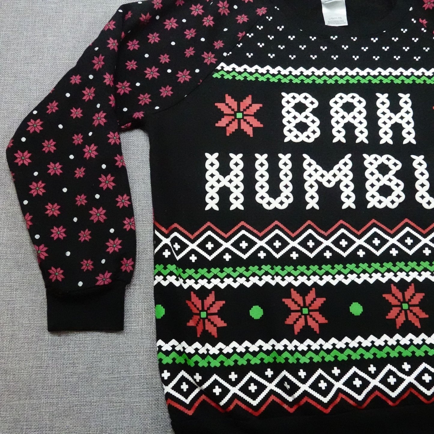 Ugly Christmas Sweatshirt Bah Humbug - Size M/L