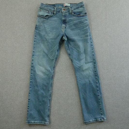 Wrangler Straight Fit Jeans Mens 29W 29.5L Light Wash Denim