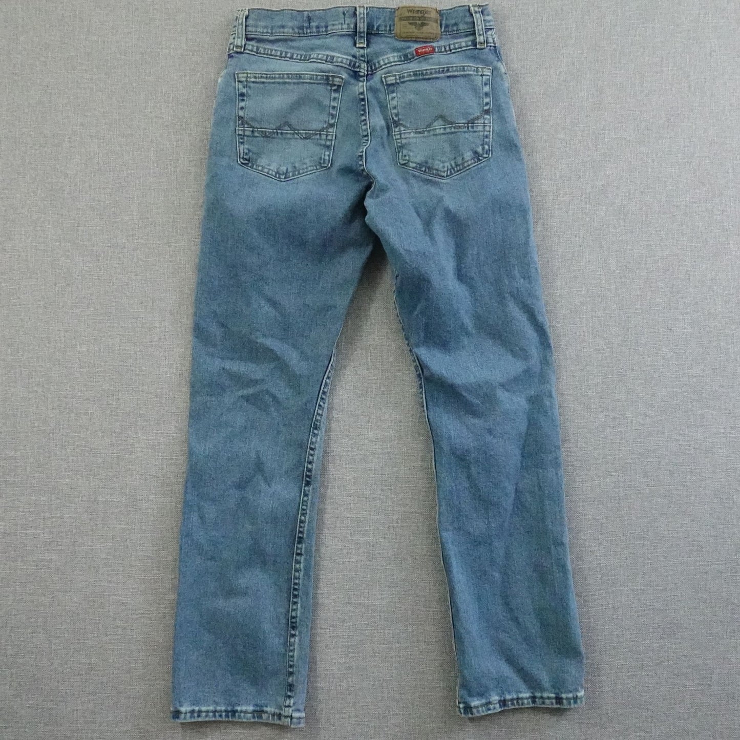 Wrangler Straight Fit Jeans Mens 29W 29.5L Light Wash Denim