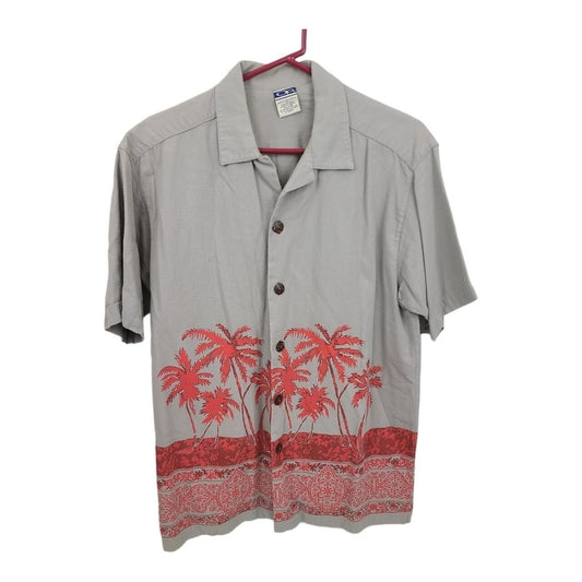 Vintage Y2K OP Ocean Pacific Palm Tree Button Shirt Size M Tropical Surfer