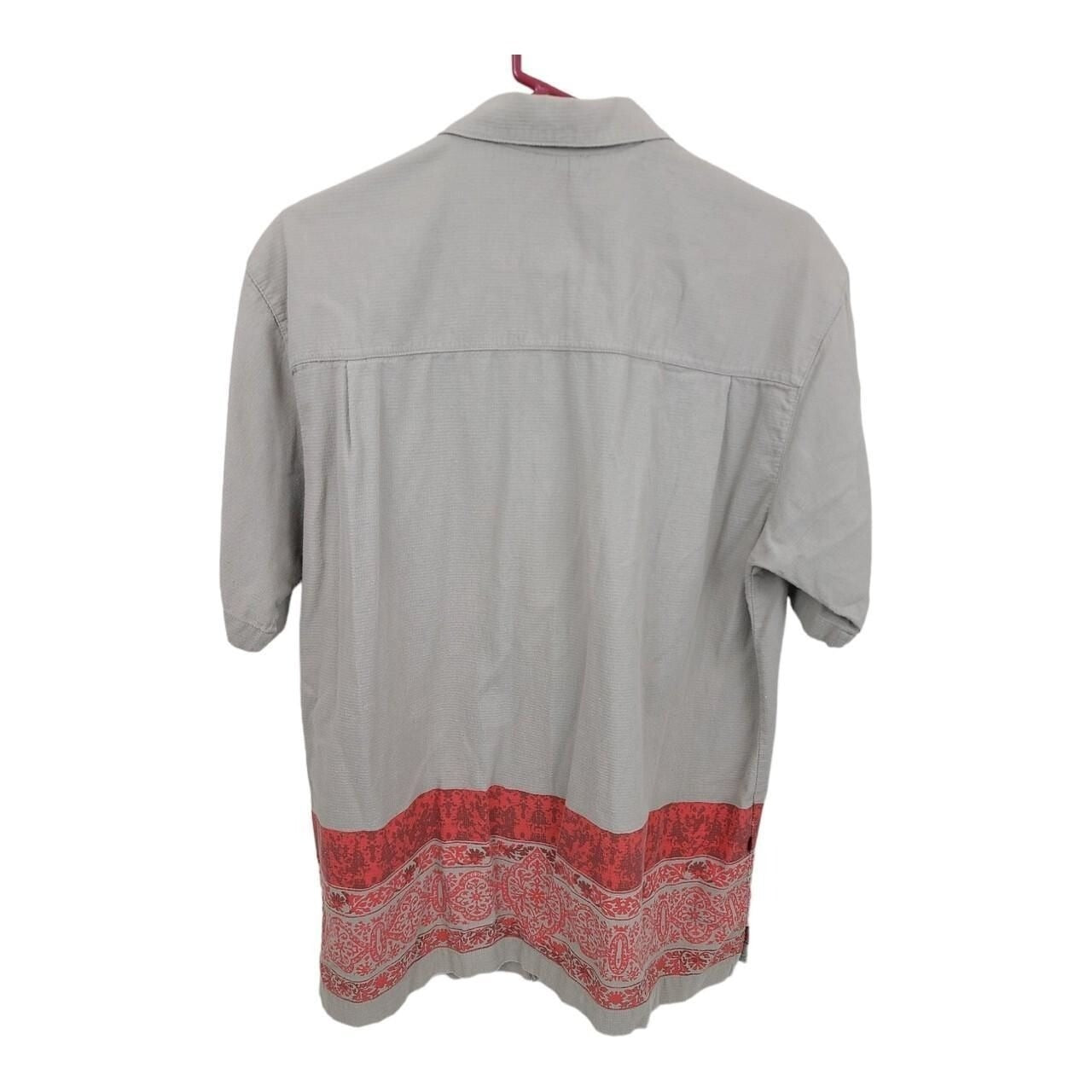 Vintage Y2K OP Ocean Pacific Palm Tree Button Shirt Size M Tropical Surfer