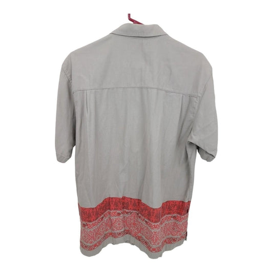 Vintage Y2K OP Ocean Pacific Palm Tree Button Shirt Size M Tropical Surfer