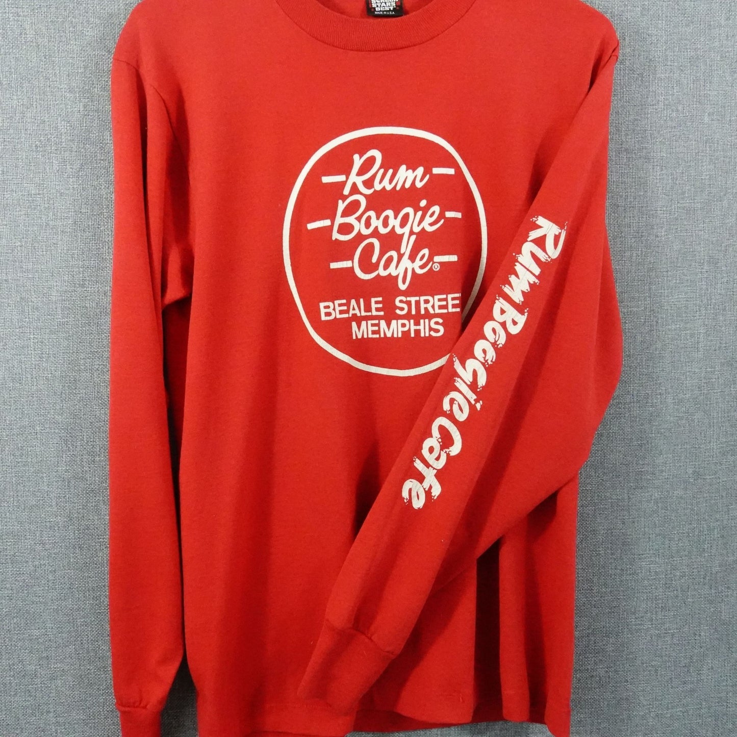 Vintage 90s Rum Boogie Cafe Memphis, TN Red Long Sleeve Tee - Size M