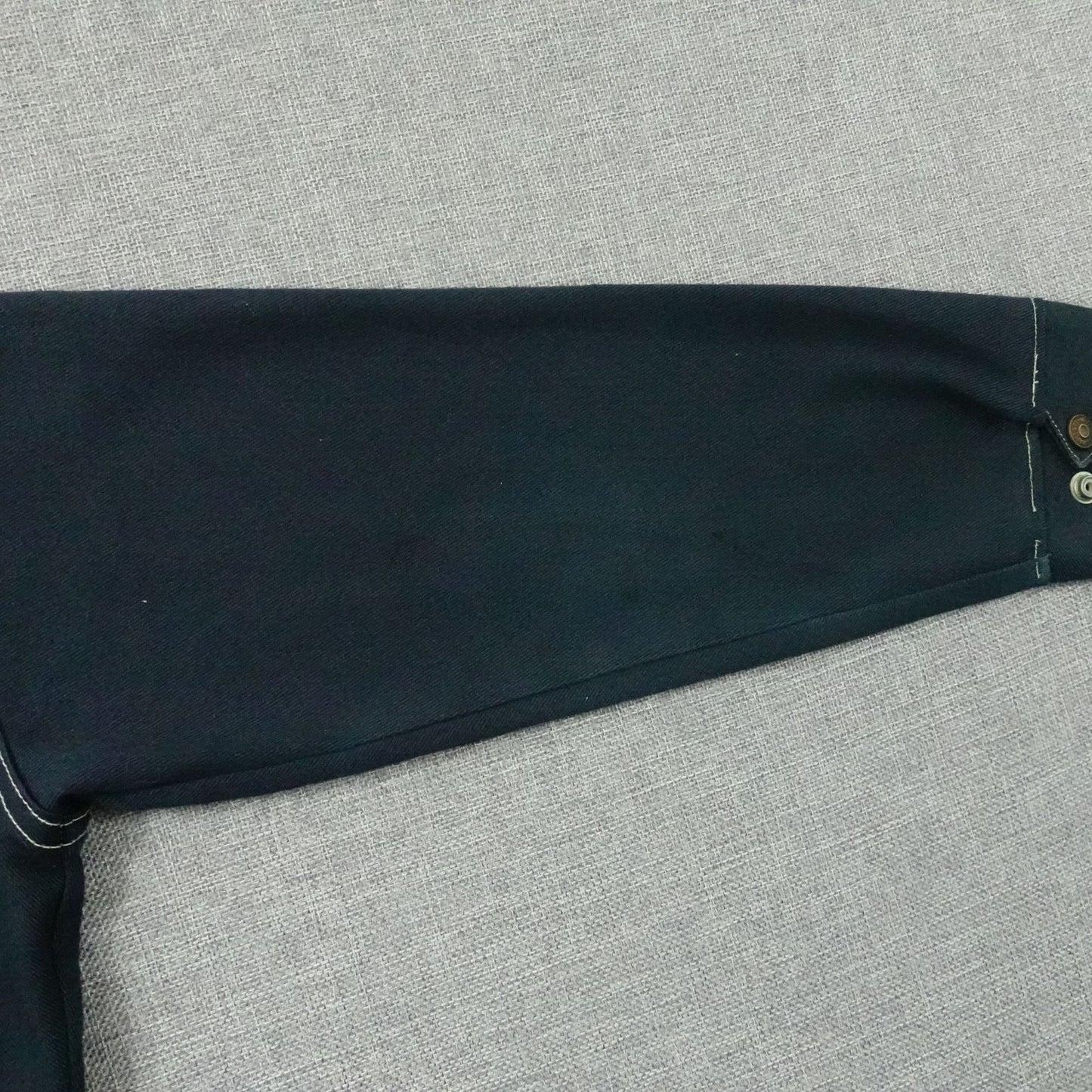 Vintage 80's Levi's Kids Denim Trucker Jacket USA Flag Patch - Youth Size 14