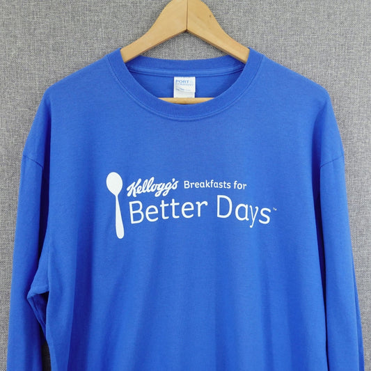 Kellogg’s Better Days Promo T-Shirt Blue Long Sleeve - Size XL