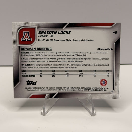 2025 Bowman Chrome U - Braedyn Locke 1st #40
