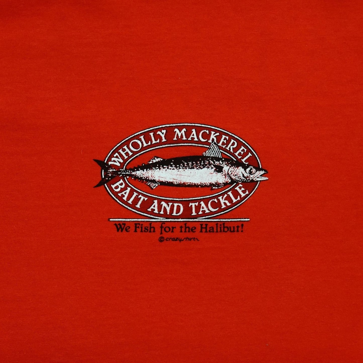 Vintage 80s Crazy Shirts Hawaii Fishing Tee Red Graphic – Size M