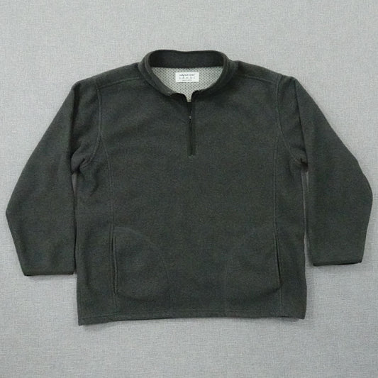 Vintage Lady Foot Locker 1/4 Zip Fleece Gray Pullover - Size Large/XL