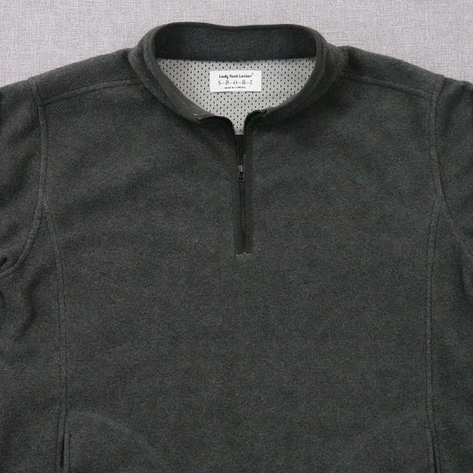 Vintage Lady Foot Locker 1/4 Zip Fleece Gray Pullover - Size Large/XL