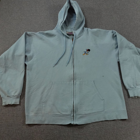 Vintage Y2K Hanes Kellogg's Toucan Sam Zip Hoodie Light Blue - Size XL