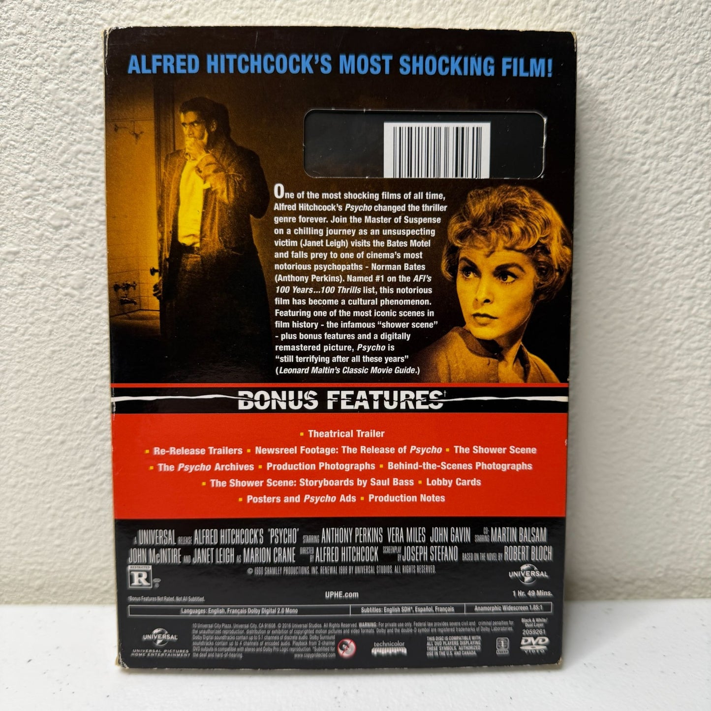 Psycho (1960) DVD Pop Art Series w/ Slipcover – Alfred Hitchcock