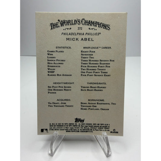 2025 Topps Allen & Ginter - Mick Abel (RC) #272 St. Louis Cardinals