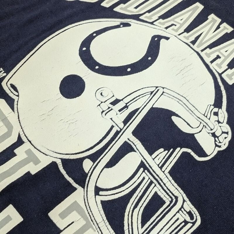 Vintage 80s Indianapolis Colts Navy Blue Tee - Size M