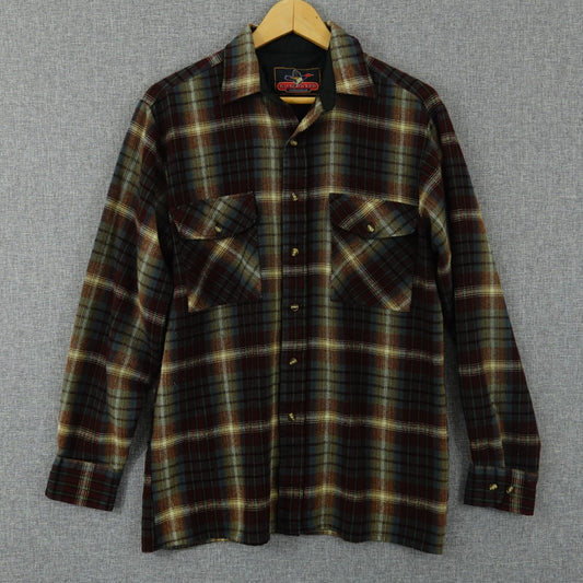 Vintage Back Packer Sportswear Multicolor Plaid Lined Flannel Shirt - Size M
