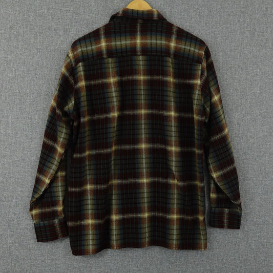 Vintage Back Packer Sportswear Multicolor Plaid Lined Flannel Shirt - Size M