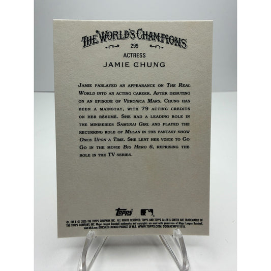 2025 Topps Allen & Ginter - Jamie Chung Foil Silver Filigree #299