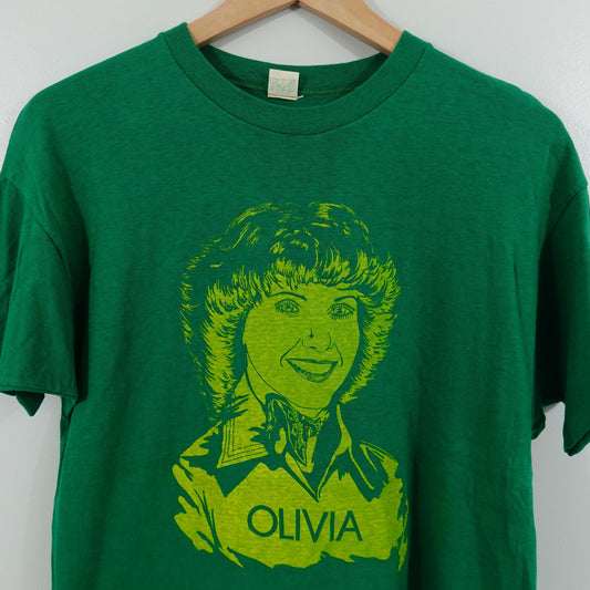 Vintage 70's Olivia Newton-John Love Performance Tour T-Shirt - Size Small