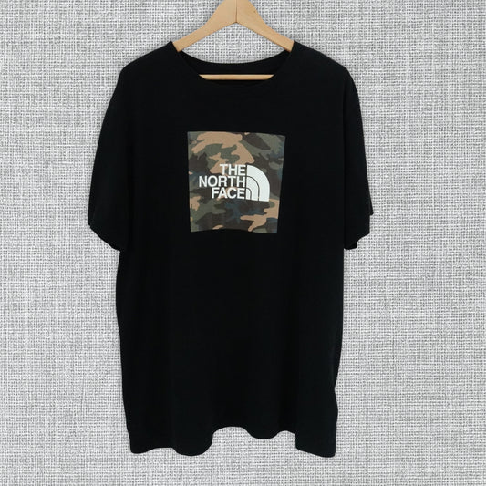 The North Face Camo Box Logo Black T-Shirt - Size XL