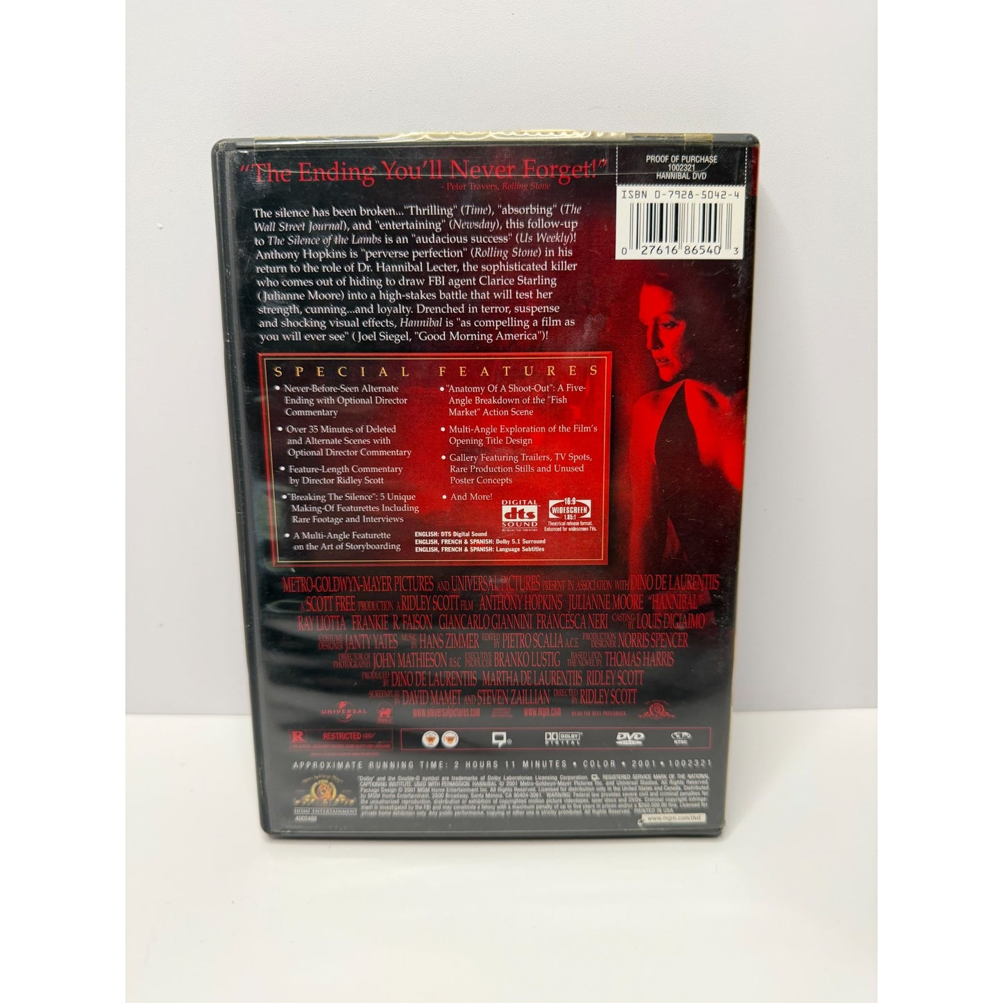 Hannibal Special Edition 2-Disc DVD (2001) Anthony Hopkins