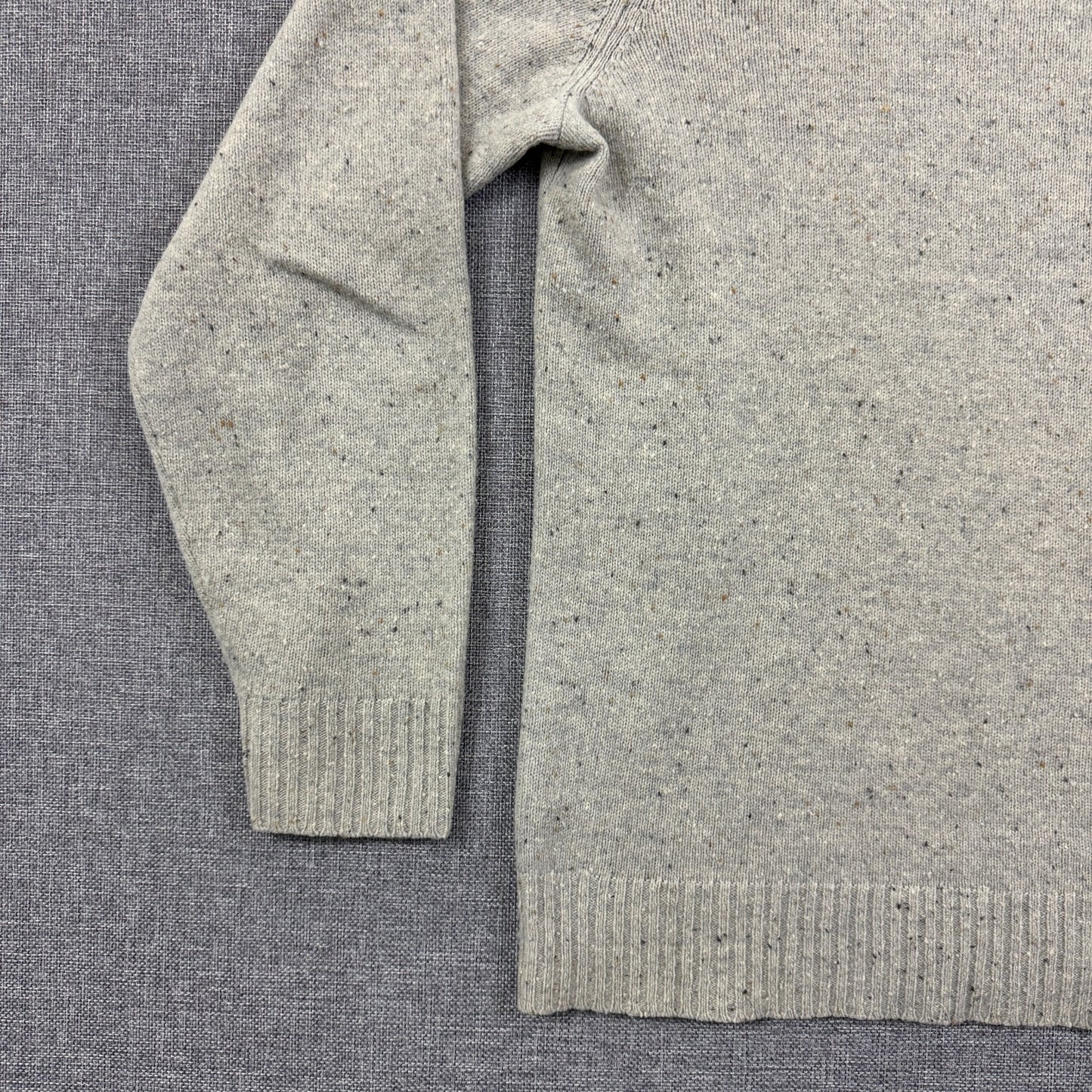 Bonobos Slim Fit Crewneck Sweater Men’s L Beige Flecked Merino Wool Pullover
