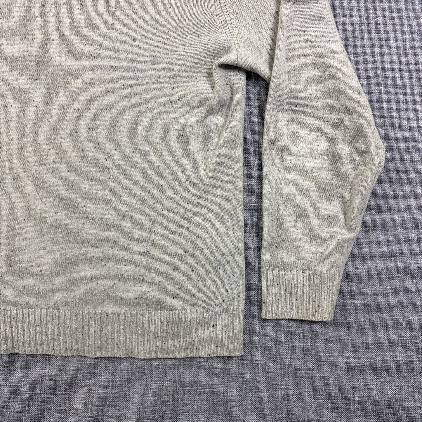 Bonobos Slim Fit Crewneck Sweater Men’s L Beige Flecked Merino Wool Pullover