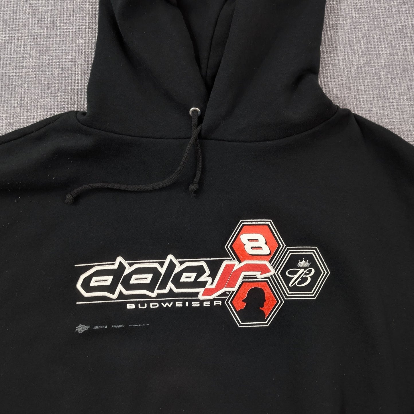 Y2K Dale Earnhardt Jr Budweiser #8 NASCAR Hoodie Black XL
