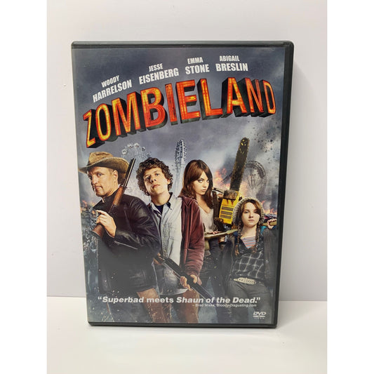 Zombieland DVD (2009) Woody Harrelson Jesse Eisenberg Emma Stone Abigail Breslin