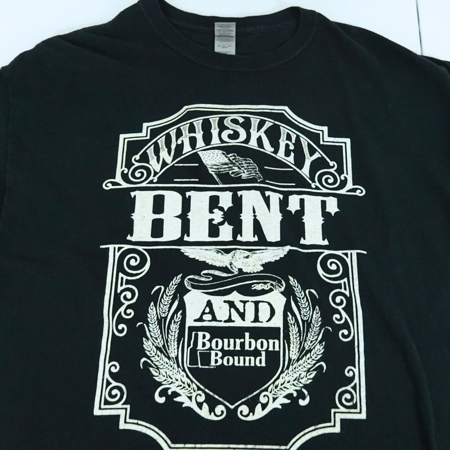 Whiskey Bent and Bourbon Bound T-Shirt Mens - Size XL