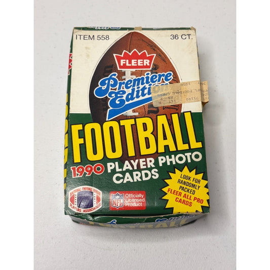 1990 Fleer Football Hobby Box (36 ct) - All Packs Factory Sealed