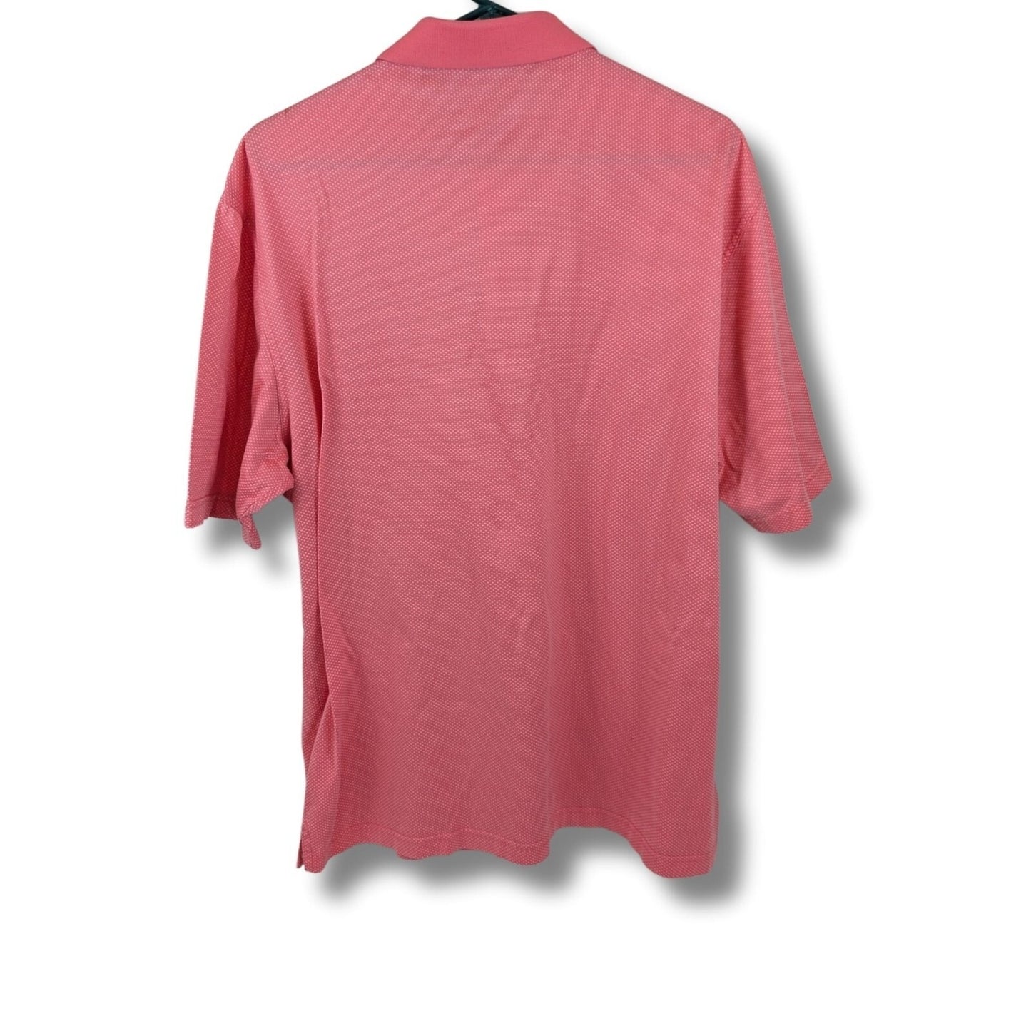 Bobby Jones Pink Microdot Polo Shirt Size L 100% Cotton Golf Classic Fit