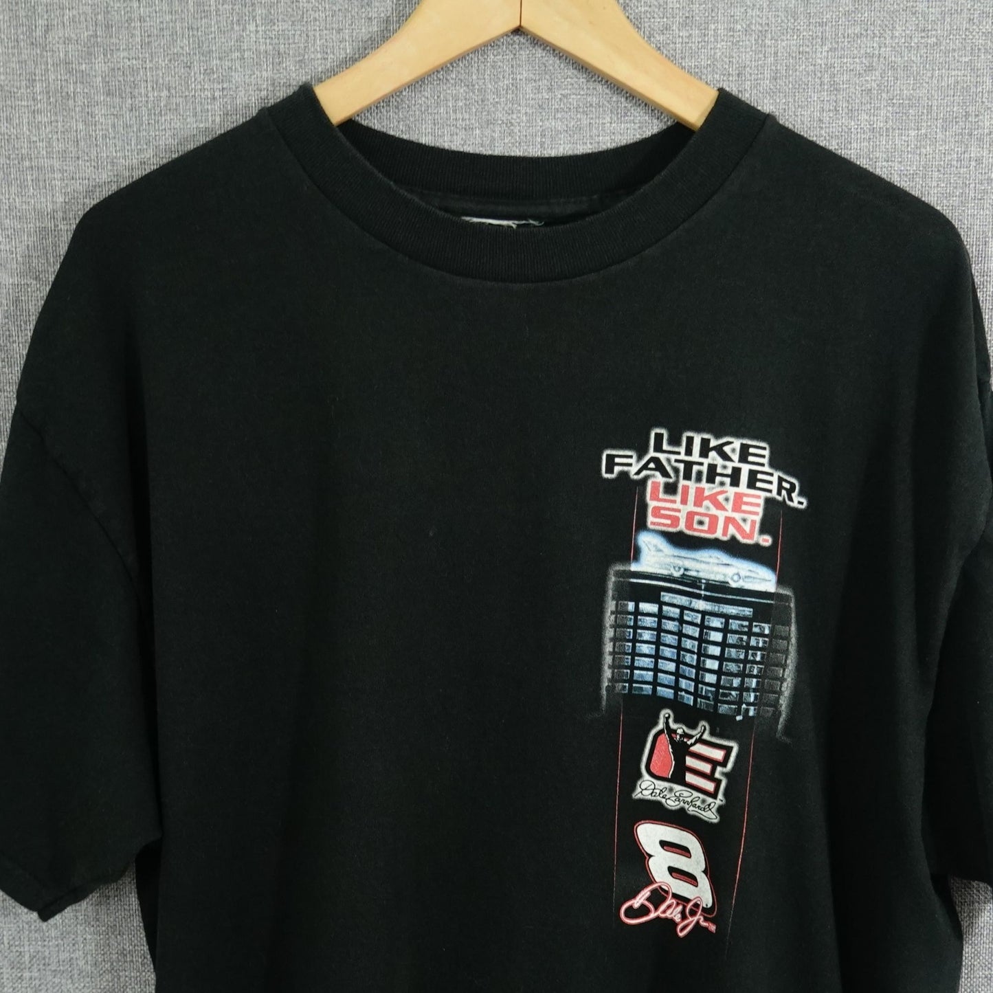 Vintage Dale Earnhardt Sr Jr Like Father Like Son NASCAR Tee - Size XL