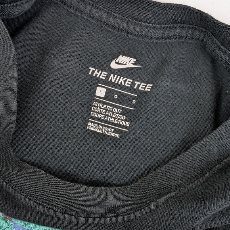 Nike Tee Multicolor Psychedelic Marble Logo T-Shirt Size L Athletic Cut