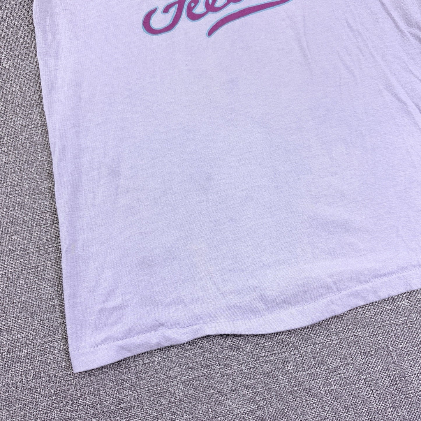 Vintage 80s Hanes What A Feeling Flashdance Purple Graphic T-Shirt Size Small
