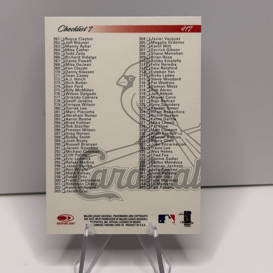 1998 Donruss - Checklist Mark McGwire #417