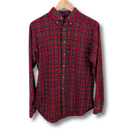 Vintage Sir Pendleton Red Tartan Wool Flannel Shirt - Size M