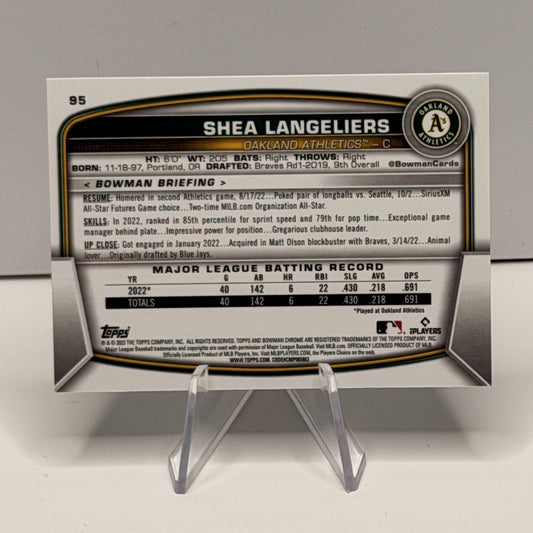 2023 Bowman Chrome - Shea Langeliers (RC) #95