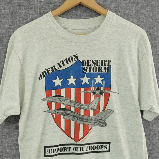Vintage 1991 Operation Desert Storm Support Our Troops T-Shirt - Size M