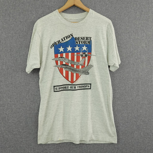 Vintage 1991 Operation Desert Storm Support Our Troops T-Shirt - Size M