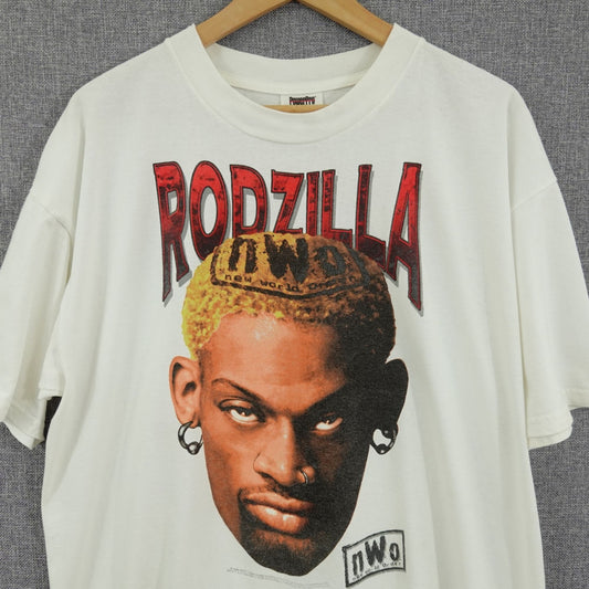 Vintage 1998 Dennis Rodman NWO Rodzilla Tee WCW Wrestling - Size XL