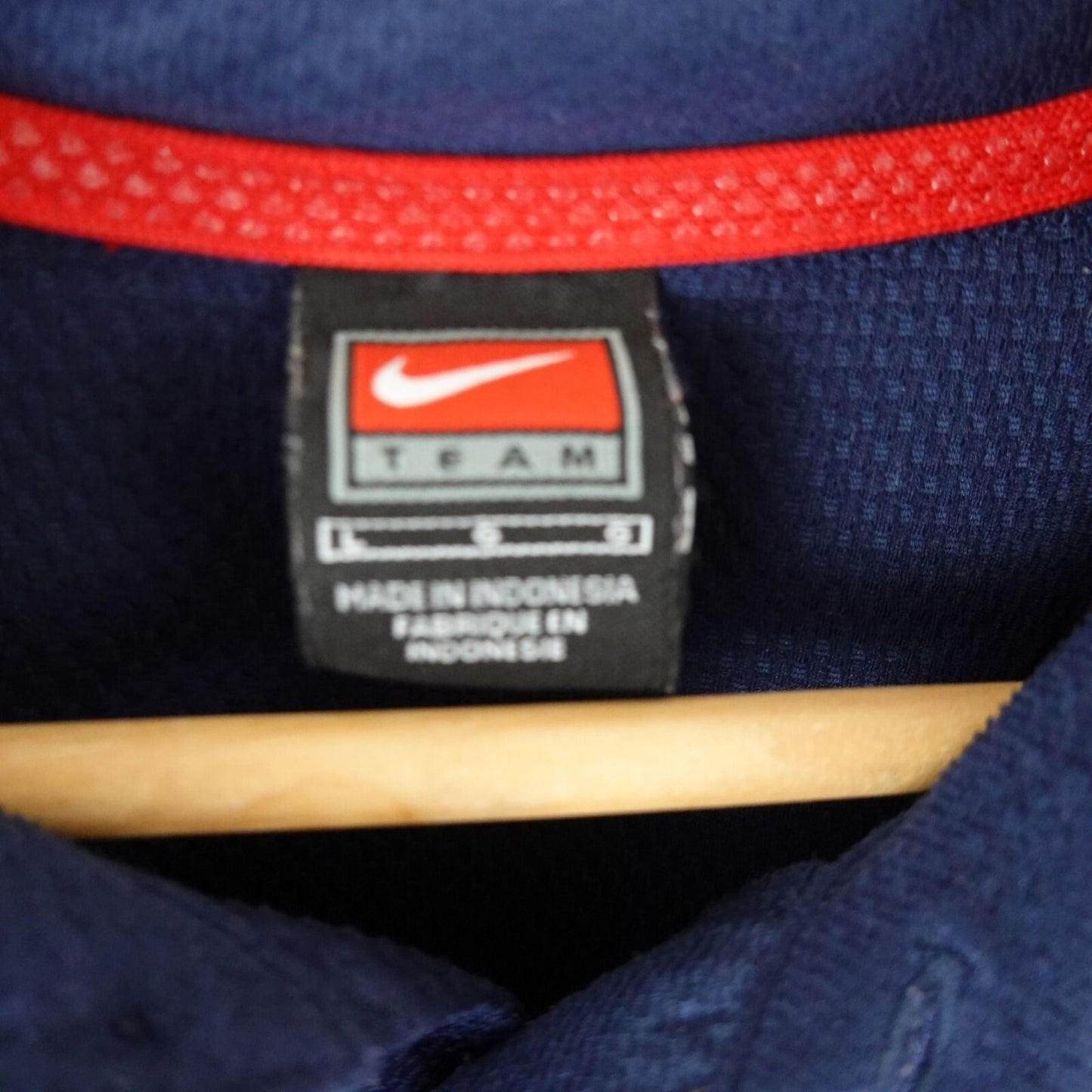 Vintage Y2K Ole Miss Rebels Nike Golf Polo Shirt Size XL Blue Red Shoulders