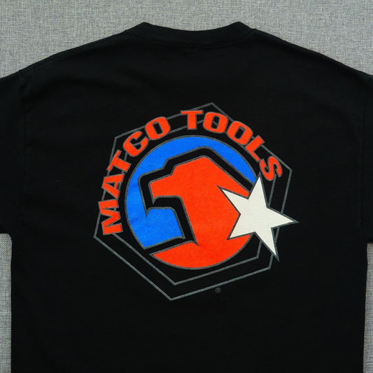 Vintage Y2K Matco Tools Tee Black Big Logo Workwear – Size L