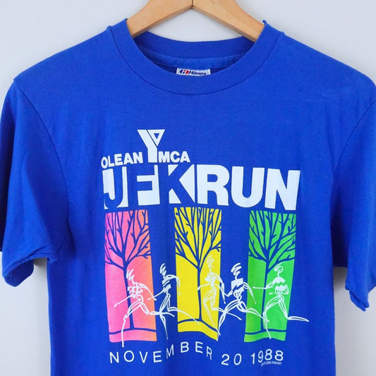 Vintage 1988 YMCA Olean 4K Run Tee - Size Small Hanes Single Stitch
